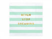 Picture of PAPER NAPKINS NEVER STOP DREAMING MINT 33X33CM - 20 PACK
